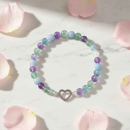 Bracelet Harmonie marbre et roses